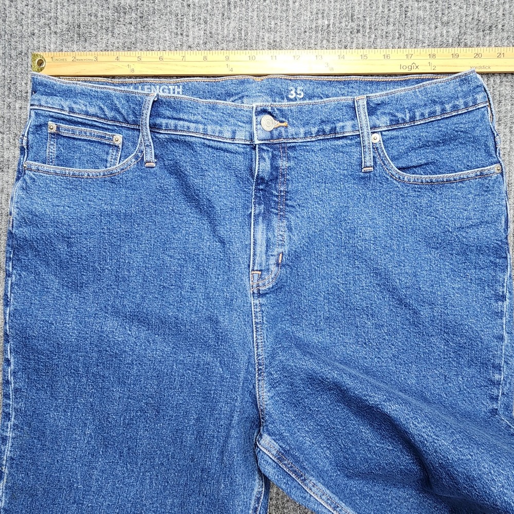 J.Crew Classic Straight Jeans Womens 35x30 Blue Medium Wash Stretch Denim Pants - Picture 7 of 11